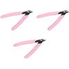 BROLEO Tronchese per cuticole, antiscivolo, tagliacuticole, rimbalzo automatico, in acciaio inox, facile presa, per unghie salone di bellezza (rosa)