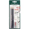 Faber-Castell 211197 - Set di matite Goldfaber 6 pezzi, con matite colorate HB e B, temperino e gomma
