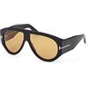 Tom Ford Occhiali da Sole BRONSON FT 1044 SHINY BLACK/BROWN 60/12/140 uomo