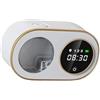 EffiFish Dispenser di sapone schiumogeno intelligente con display a LED, 320 ml, touchless, 3000 mAh, ricaricabile, automatico per cucina e bagno (tre marce bianco)