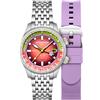 Spinnaker Bradner GMT SP-5162 - Orologio automatico da uomo, 42 mm, Spongebob Squarepants Bubbly Grins, edizione limitata, con cinturino in acciaio inox massiccio, Patrick Rosa