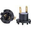 Headerbs Portalampada per Faro, Portalampada in Plastica Nera con vestibilità Perfetta per 3 5 323 ER6 F SL1000, Resistente e Facile da Installare