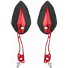 Naroote Specchietto Retrovisore per Moto Universale Ed Elegante da 8 Mm 10 Mm con Adattamento Visione Ultra Chiara per Motociclisti Accattivanti (rosso)