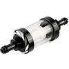 SIXRUN Filtro Carburante Gas Benzina Universale da 8 Mm per Auto Moto ATV Lega di Alluminio Nera 1,6 Once
