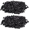 Feriany 200 rivetti in plastica per modanatura auto, foro da 5 mm, colore nero.
