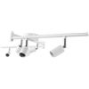 Sxhlseller Kit Illuminazione a Binario a 6 Vie, Faretto da Soffitto Girevole con Prese Base GU10 in Metallo Bianco per Camera da Letto, Soggiorno, Showroom, Sala Espositiva e Ufficio (WHITE)