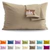 SoNiT home decor SONIT - Set 4 Federe Tortora Cuscino Letto 50x80 cm 100% Cotone con Chiusura a Busta, Morbidi e Traspiranti, Letto Matrimoniale, Fodere Guanciale Lavabili Biancheria Letto, Made in Italy
