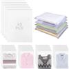 LOBVABA 45 Pezzi Sacchetti Vestiti Viaggio，con Zip Borsa da Viaggio Multifunzione，Impermeabili，Organizer ，Trasparenti Risigillabili da Borsa Viaggio per Biancheria Intima, Scarpe, Cosmetico Indumenti