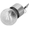 Bewinner Luci Solari Sospese a Forma di Palla di Vetro Incrinato, Confezione da 6, Lampadine LED Ad Energia Solare Bianca Calda da 2,4 Pollici, Luci a Globo in Vetro Crepato per Esterni con