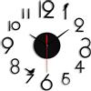 ReachMall Orologio da parete personalizzato fai da te, adesivi con numeri per decorazione creativa della casa (Nero)