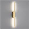 Generic Lampada da Parete a Tubo Lungo in Rame, Applique da Parete in Ottone Ultrasottile con Paralume in Silicone, Lampada da Parete lineare per corridoio, lampade da Parete a LED Moderne - 3000K,