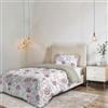 Italian Bed Linen Parure Copripiumino NO STIRO FANTASY - prodotto in Italia - Set Copripiumino - Letto Piazza e Mezza, Microfibra - Sacco 200x200 cm + Patella e Federa 50x80 cm - Morfeo