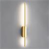 Generic Lampada da Parete a Tubo Lungo in Rame, Applique da Parete in Ottone Ultrasottile con Paralume in Silicone, Lampada da Parete lineare per corridoio, lampade da Parete a LED Moderne - 3000K,