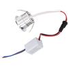 Fafeicy Mini Faretto da Incasso, Mini Downlight da Incasso per Interni Cucine Armadi Soffitti 3W AC85‑265V, Alloggiamento e Kit di Finiture (Luce bianca calda 3000K)