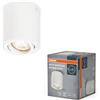 OSRAM Spot Surface faretto rotondo da soffitto, bianco, con attacco GU10, compatibile con lampada normale o smart, angolo di emissione della luce flessibile, protezione IP20, alta qualità