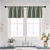 XTMYI, Tende da cucina per finestre, verde salvia primaverile bohémien, mantovana per soggiorno, camera da letto, bagno, set di 2 pezzi, lunghezza 40,6 cm