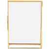 Depisuta Frame di Foto in Metallo in Ottone Vintage con Vetro Aperto per Foto Verticali 4x6 o 5x7 Pollici, Display da Tavolo o Scaffale per la Decorazione degli Interni ((Effettua un ordine per