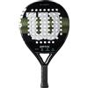 Wilson Racchetta da Padel Optix V1, Con Struttura In Fibra Di Vetro e Morbida Schiuma, Design Circolare e Tecnologia Dei Fori Di Precisione, Colore: Nero, Misura: 2