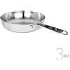 AGNELLI Padella Svasata Alta Aluinox 3Ply con 1 Manico Inox 20x5,5 Cm