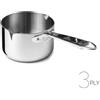AGNELLI Casseruola Alta Aluinox 3Ply con Doppio Becco 14x8 Cm 1 Manico