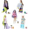 Barbie Confezione da 5 bambole extra con bambola extra esclusiva, 70 pezzi alla moda e accessori, 5 animali domestici, capelli extra lunghi e articolazioni flessibili, dai 3 anni in su
