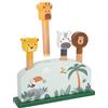 Small Foot Gioco da impilare con Animali saltellanti Safari, con 4 Personaggi Animali per Saltare in Alto, per Bambini dai 3 Anni, 12758