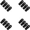4 pezzi di tappo superiore per tendalino per barca - Nylon nero da 7/8 pollici,