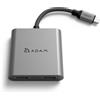 Adam Elements CASA Hub H2 - Da USB-C a doppio HDMI grigio