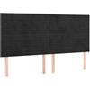 vidaXL Testiere 4 pezzi nero 100x5x78/88 cm velluto