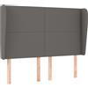 vidaXL Testiera con orecchie Grigio 147x23x118/128 cm Pelle finta