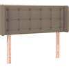 vidaXL Testiera con orecchie Taupe 103x16x78/88 cm Tessuto