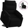 vidaXL Poltrona relax con supporto in piedi in velluto nero