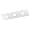 Top Light Plafoniera Moderna Rettangolare Area Metallo Bianco Metallo 3 Luci Gx53