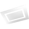 Top Light Plafoniera Moderna Rettangolare Carpet Metallo Bianco 4 Luci 2G11 70X47Cm
