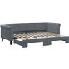 vidaXL Letto da giorno allungabile grigio scuro 80x200 cm in velluto