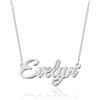 UMAGICBOX Squisita collana con nome personalizzato, scegli tra 14 stili di carattere, ciondolo personalizzabile in acciaio inossidabile placcato in oro 18 carati e argento Sterling, regalo unico per