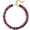 LILIE&WHITE Collana Donna In Resina Colorata Stile Boho Chic - Girocollo Con Perle Ovali Grosse E Catena Regolabile - Bigiotteria Di Tendenza Per Estate E Ufficio