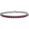 Goldway bracciale tennis in acciaio L316 anallergico con zirconi colorati mm4 regalo uomo donna disponibili in diverse Misure (16 cm, Rosso)