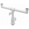 Alcaplast A448P - Sifone doppio per lavello, colore: Bianco