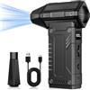 Anruzon Electric Air Duster 350.000 RPM, Soffiatore Aria Elettronico Potente Soffiatore Aria con Batteria da 12.000 mAh - Air Duster Elettrico 8 Velocità per Computer, Casa, Auto e Esterni