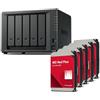 Synology Discstation NAS DS1525+ 60TB Bundle Western Digital (5 X 12TB WD Red Plus) serie 5 Bay Plus con Ryzen R1600, 8 GB Ram