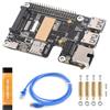 Waveshare PCIe to MiniPCIe/Gigabit Ethernet/USB 3.2 Gen1 HAT+ Compatible with Raspberry Pi 5, Supports Multiple OS and MiniPCIe interface 4G Module (without SIM7600G-H-PCIE),High-speed Networking