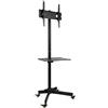 Techly 100730 Supporto a Pavimento con Mensola Trolley TV LCD/LED/Plasma 23-55 Nero