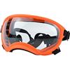 Generic Occhiali da sole per cani con cinturino regolabile, protezione UV, occhiali da sole per cani Winproof per passeggiate e sci (arancione e trasparente)