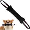 XBAIPIN Giocattolo per tiro alla fune per cani 30 cm - Cuscino da mordere | nero con 2 maniglie, Gioco antistrappo per l'addestramento e lo svago, Resistente per morsi tenaci,