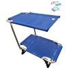Lillimia® - Brandina per Cani e Gatti di Piccola e Media Taglia - Lettino Rialzato, Parasole Pieghevole Ideale per la Spiaggia e per il Mare, Made in Italy, Blu Elettrico
