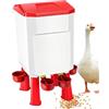 Generic Mangiatoia per pollame, grande secchio automatico con coperchio, dispenser di cibo per pollo, per anatre, bantam, fagiani, tacchini, coop, fattoria, vacanze, esterno, maiale, pecore, piccoli animali