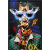 PALAIS ROYAL Quadro Dipinto a Mano su Tela con LED Giraffa 60x90cm