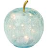 PALAIS ROYAL Mela Decorativa Azzurra con LED 17cm Vetro