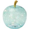 PALAIS ROYAL Mela Decorativa Azzurra con LED 24cm Vetro